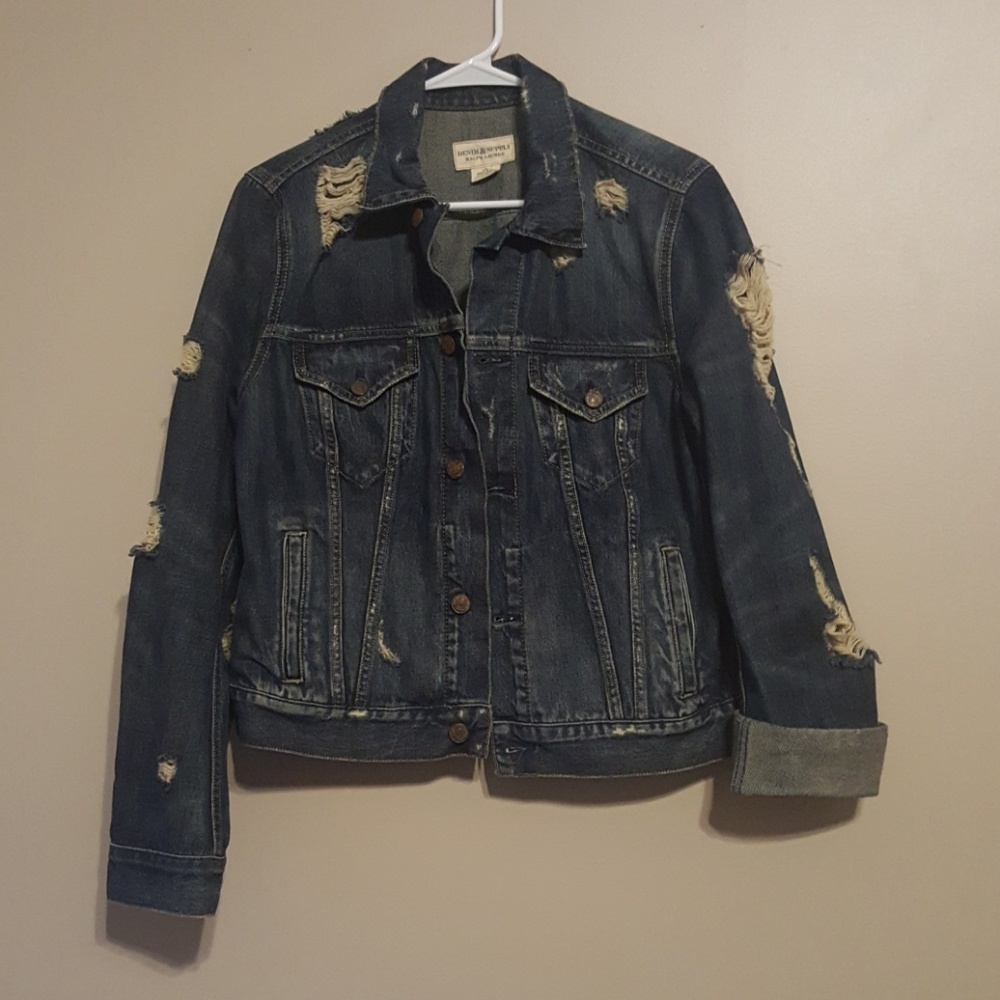 Ralph Lauren distressed denim/jean jacket!